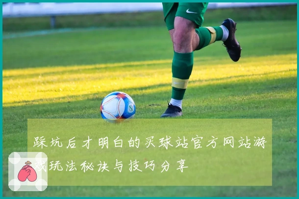 踩坑后才明白的买球站官方网站游戏玩法秘诀与技巧分享